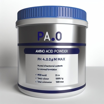 pH 4.0～6.0 アミノ酸粉末、カビ25CFU/g以下、総コロニー1000CFU/g以下